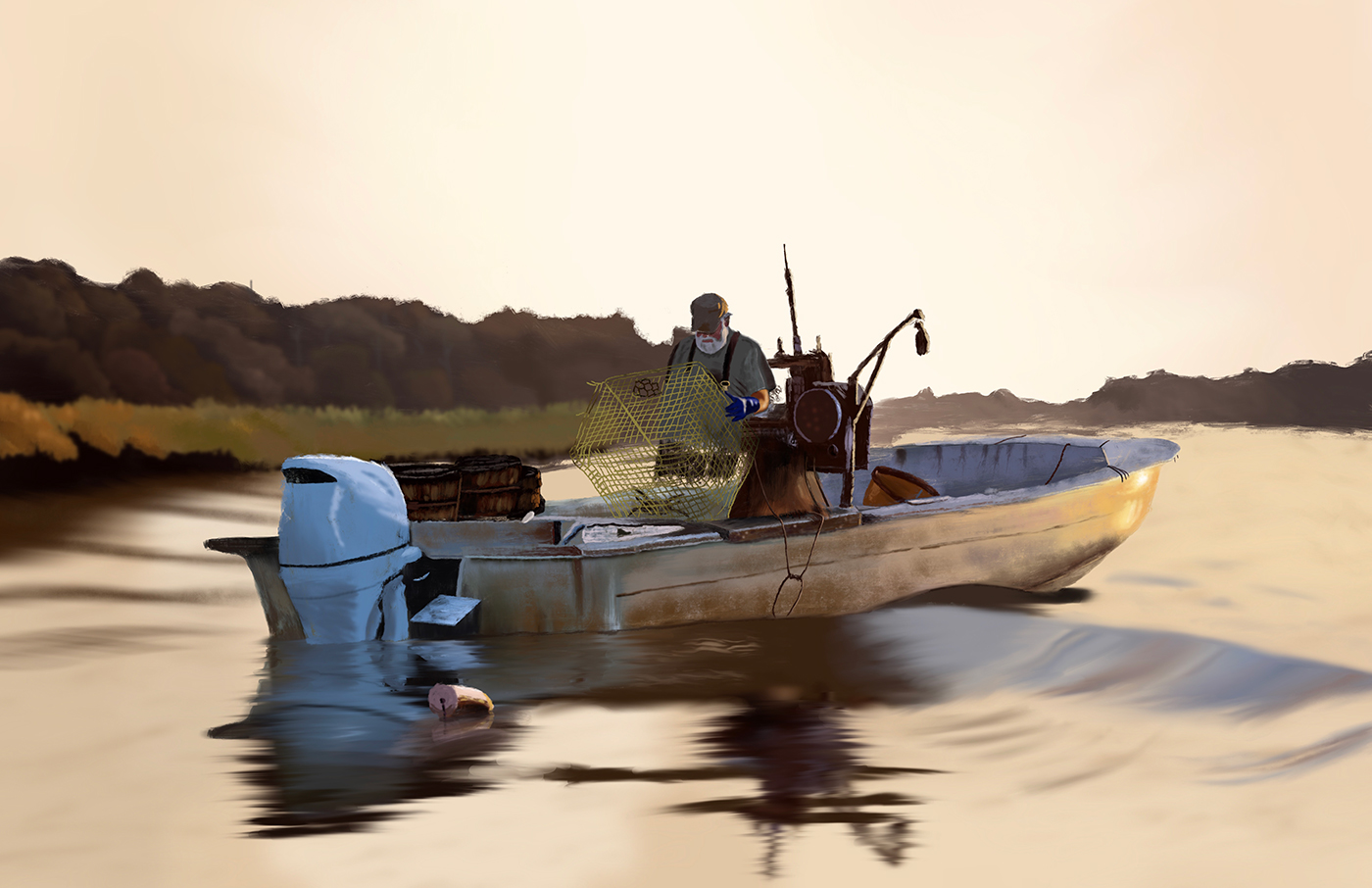 Charleston Shrimp Boat Captain
