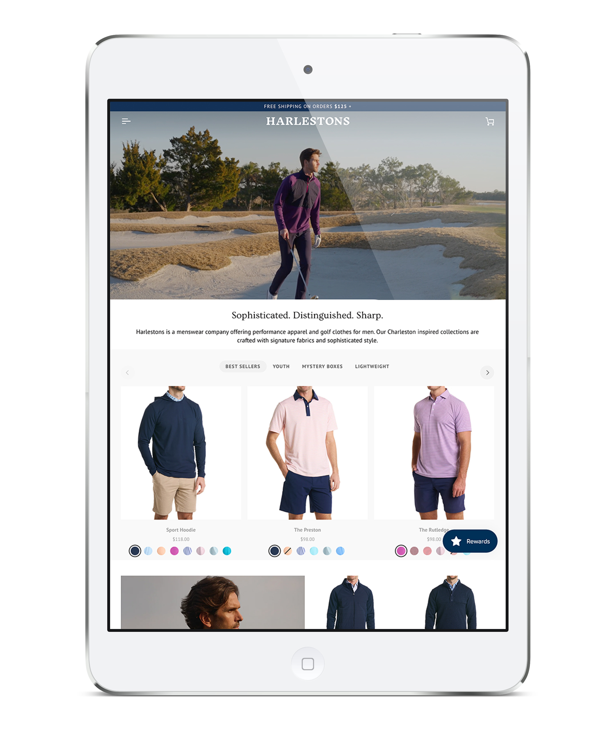 Harlestons website design and development by abreeze digital marketing