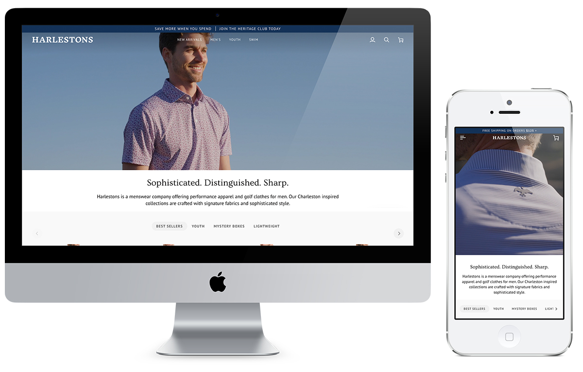 Harlestons Website design and development by abreeze digital marketing
