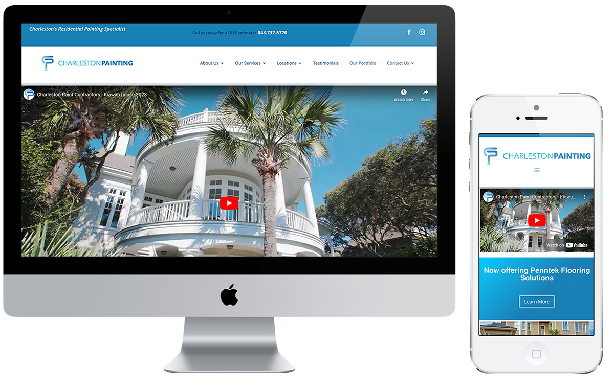Charleston Paint website by Abreeze Web